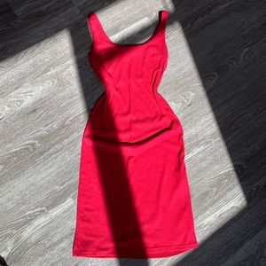 Forever 21 Red Ribbed Dress